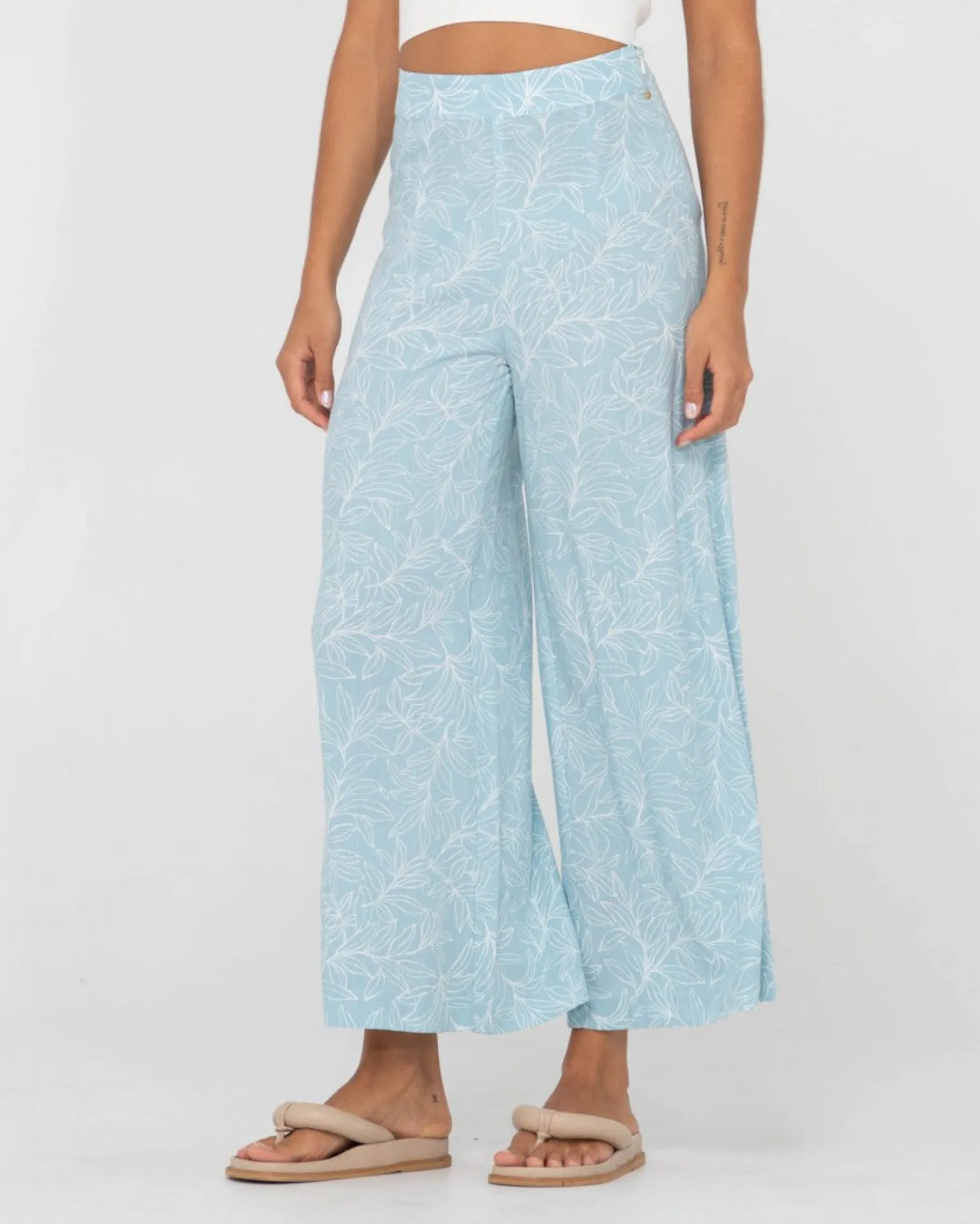 Pantalon Ancho De Cintura Alta Con Estampado Maia>Rusty Fashion