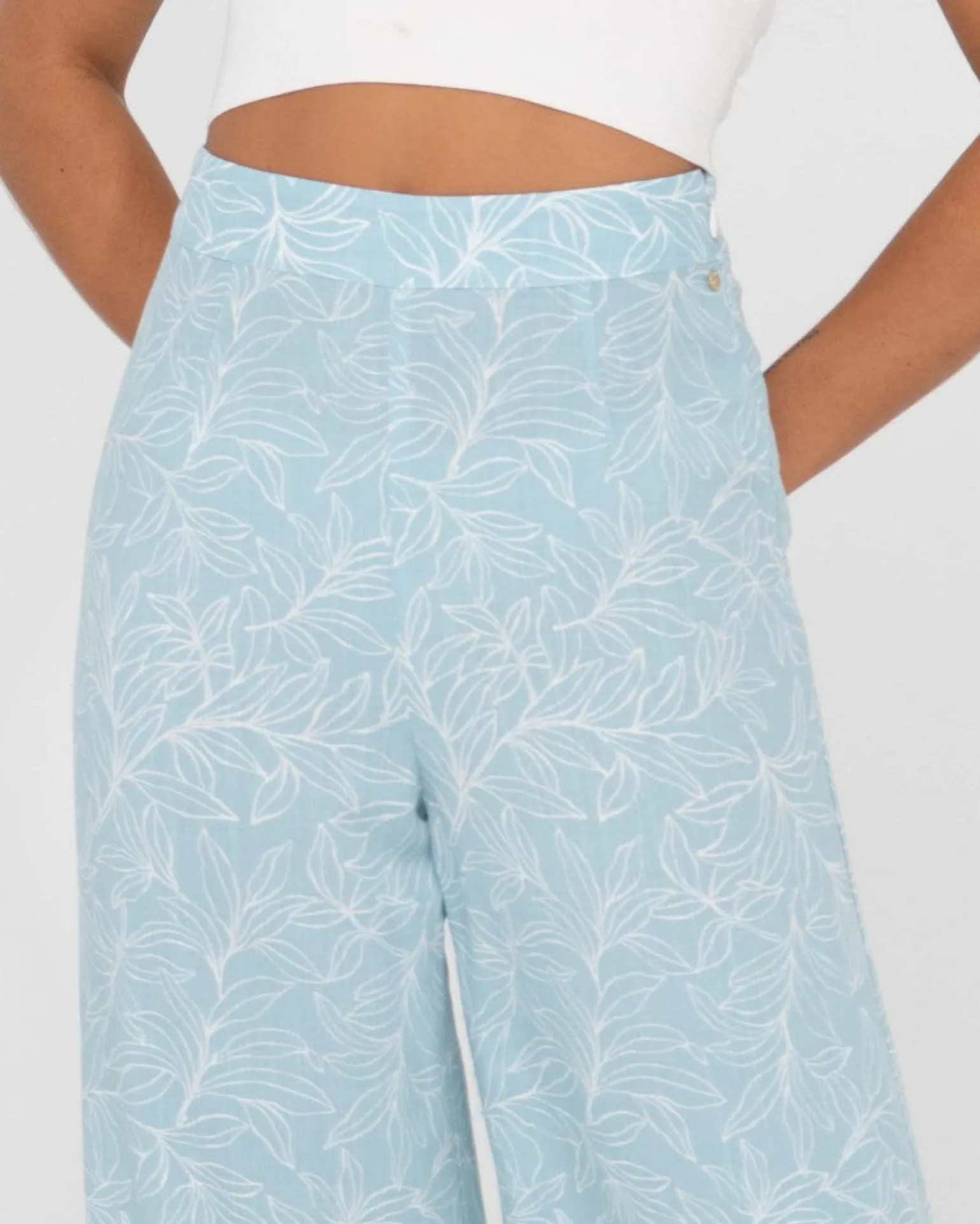 Pantalon Ancho De Cintura Alta Con Estampado Maia>Rusty Fashion