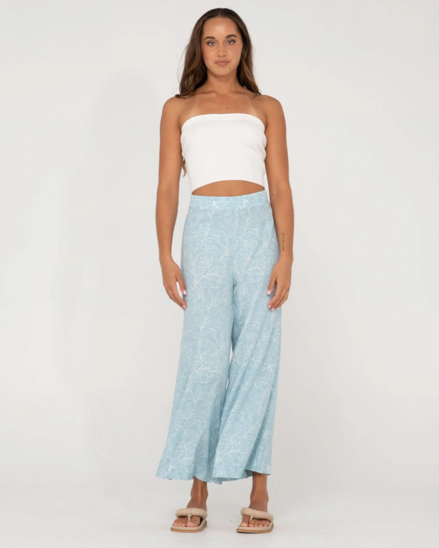 Pantalon Ancho De Cintura Alta Con Estampado Maia>Rusty Fashion