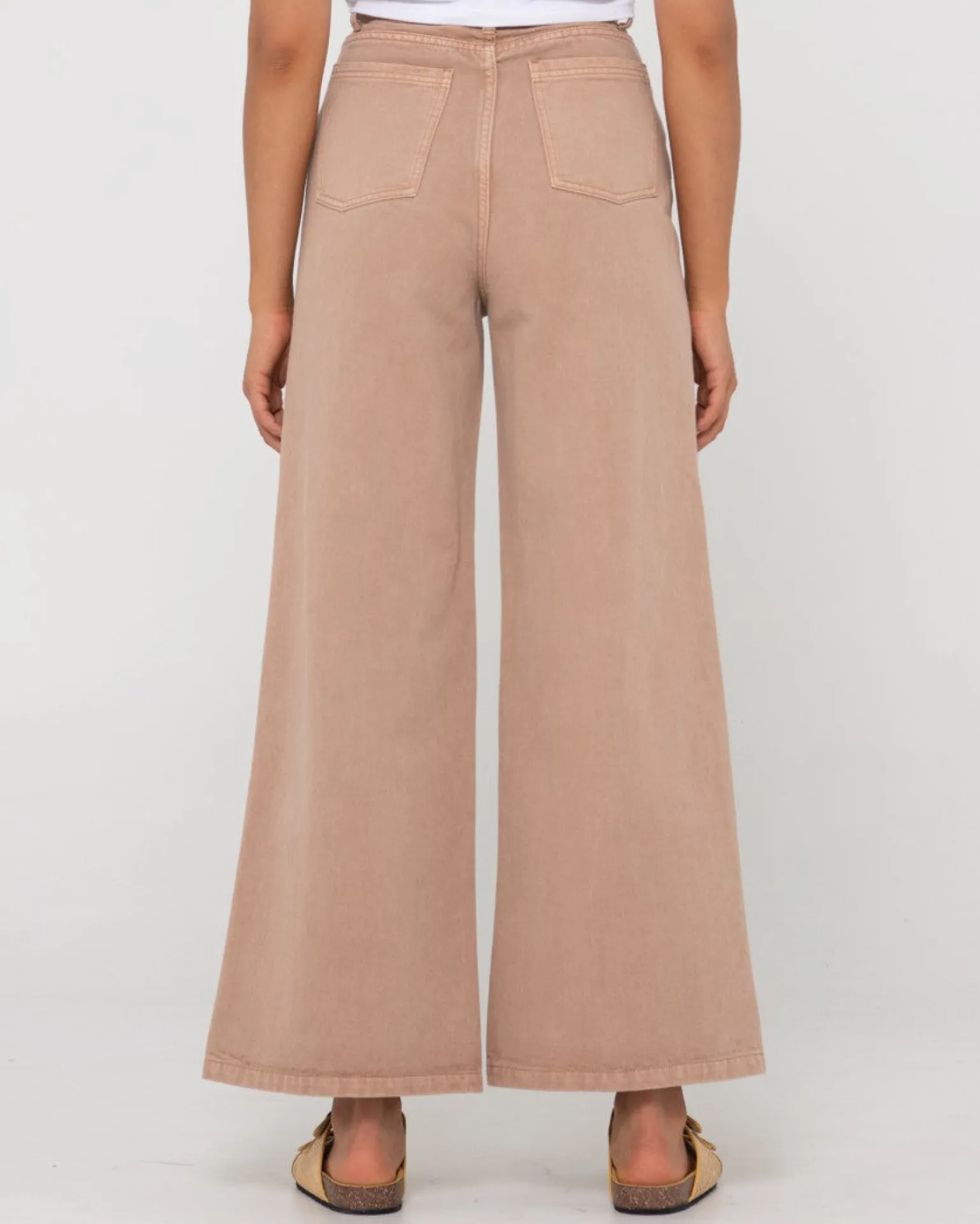Pantalon Ancho De Talle Alto Hansen>Rusty New