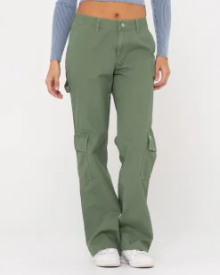 Pantalon Cargo Recto De Talle Bajo Cade>Rusty Discount