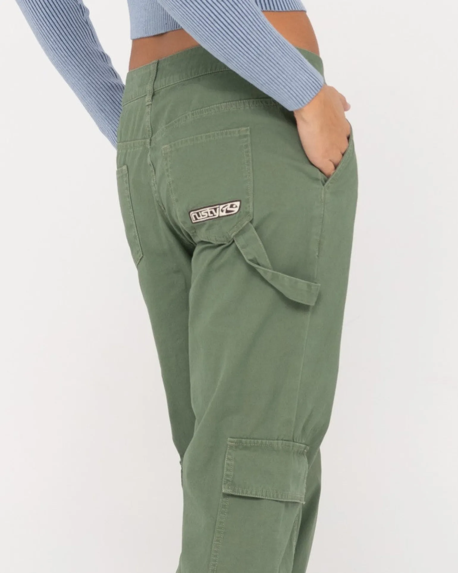 Pantalon Cargo Recto De Talle Bajo Cade>Rusty Discount