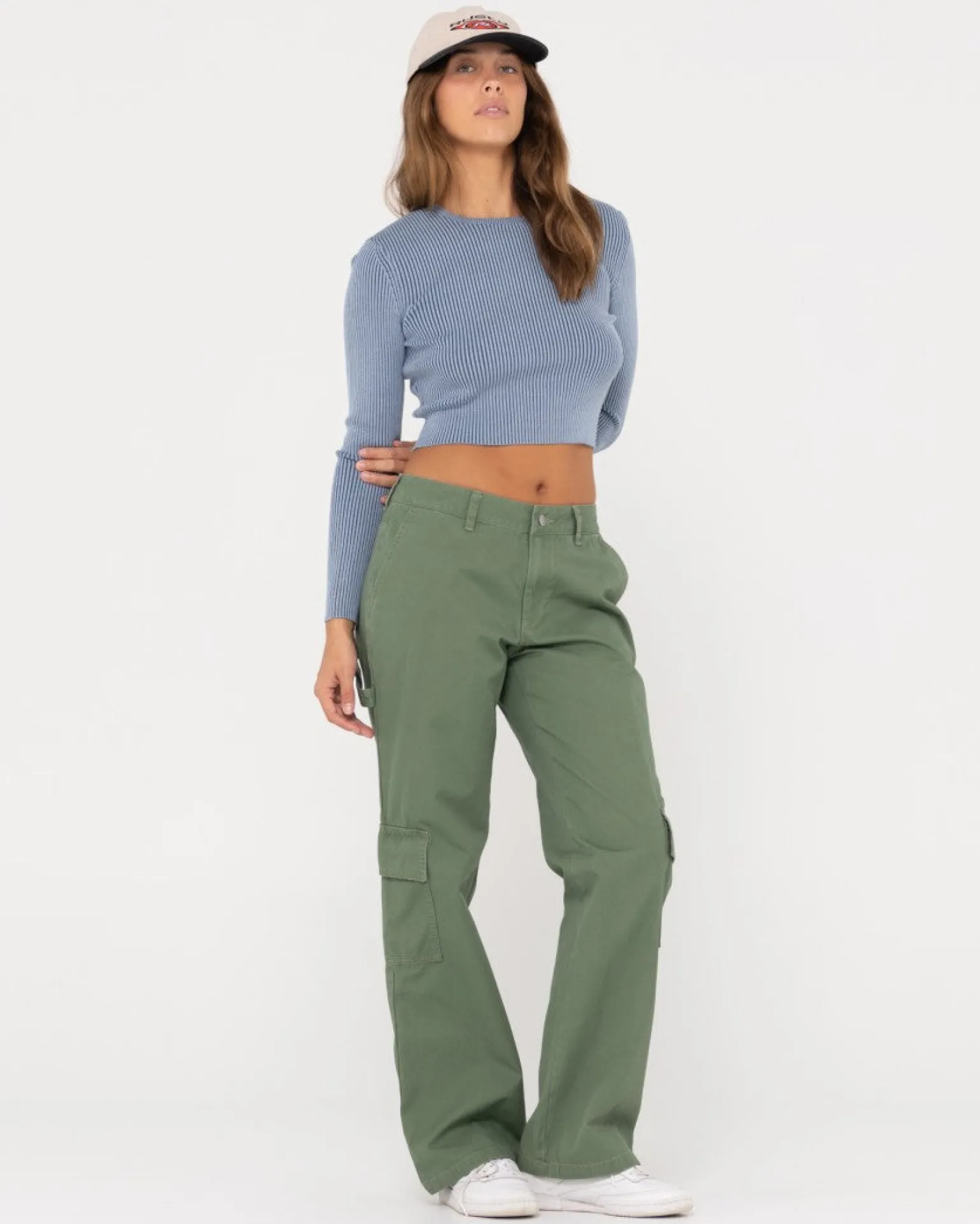 Pantalon Cargo Recto De Talle Bajo Cade>Rusty Discount