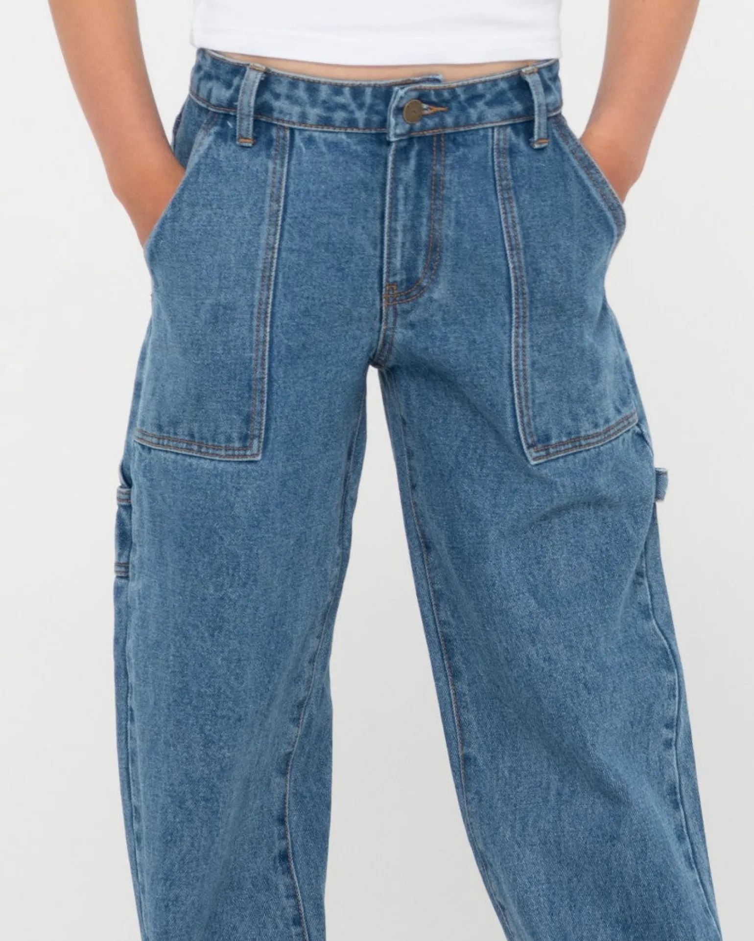 Pantalon Carpintero Billie Low Denim Ninas>Rusty Cheap