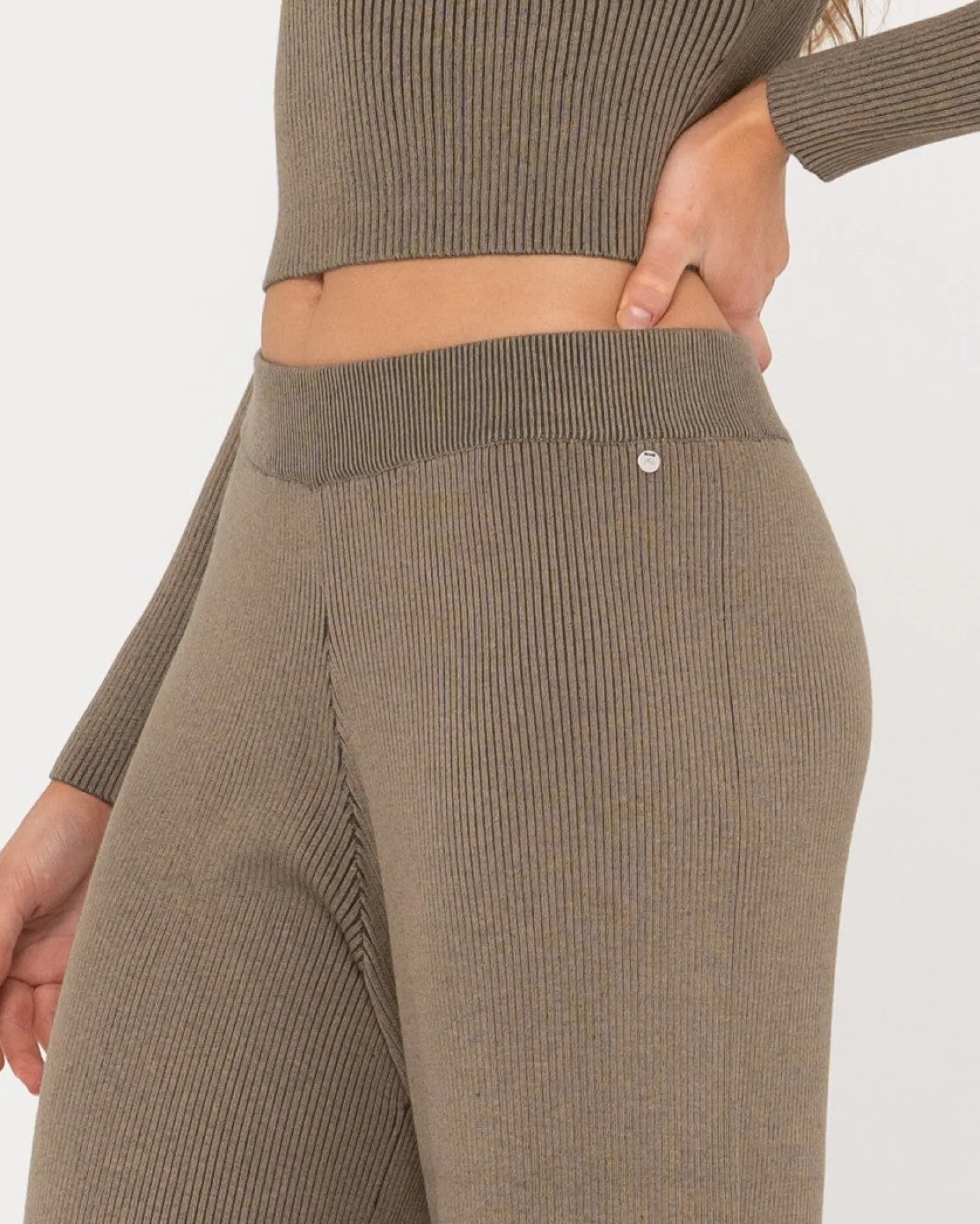 Pantalon Confort De Punto Con Pernera Ancha Solace>Rusty Cheap