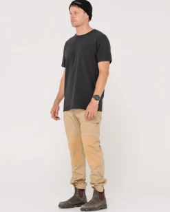 Pantalon Con Punos Elasticos Y Levantamiento Pesado><noscript><img width=