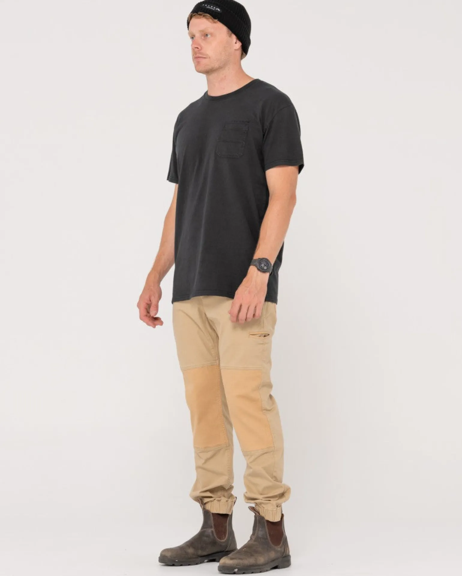 Pantalon Con Punos Elasticos Y Levantamiento Pesado>Rusty Fashion