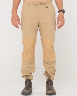 Pantalon Con Punos Elasticos Y Levantamiento Pesado><noscript><img width=