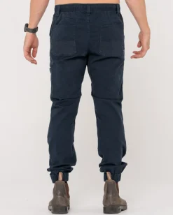 Pantalon Con Punos Elasticos Y Levantamiento Pesado><noscript><img width=