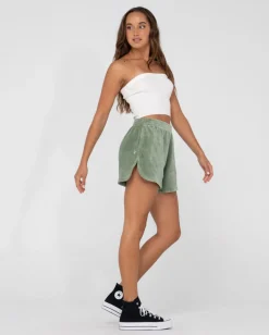 Pantalon Corto Bronte De Pana De Talle Alto><noscript><img width=