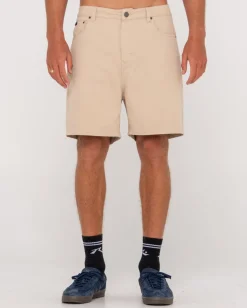 Pantalon Corto De 5 Bolsillos Con Lavado Vintage The Bruce>Rusty Fashion