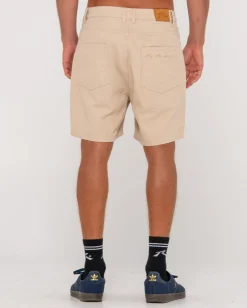 Pantalon Corto De 5 Bolsillos Con Lavado Vintage The Bruce>Rusty Fashion