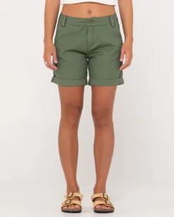Pantalon Corto De Lona De Talle Bajo Cadet><noscript><img width=