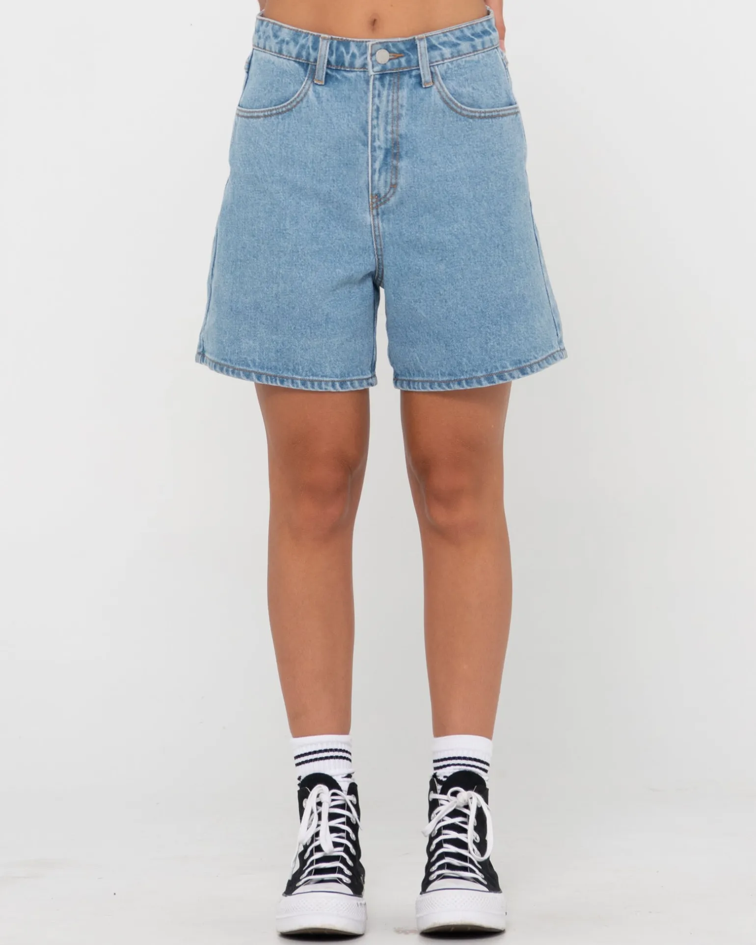Pantalon Corto De Mezclilla De Talle Alto Chipre>Rusty Store