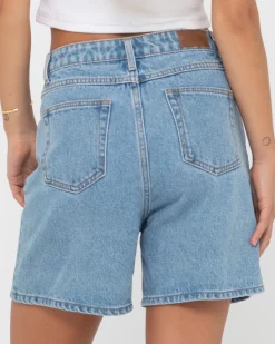 Pantalon Corto De Mezclilla De Talle Alto Chipre><noscript><img width=