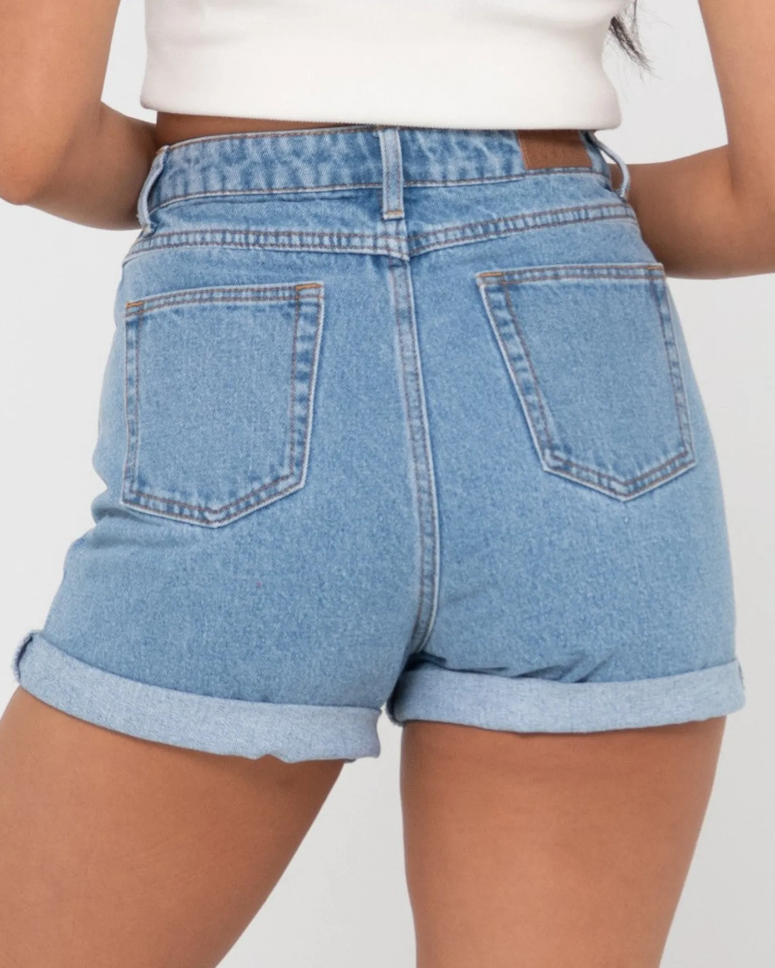Pantalon Corto De Mezclilla De Talle Alto Chipre>Rusty Store