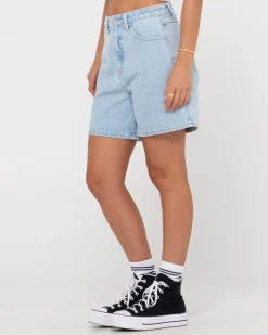 Pantalon Corto De Mezclilla De Talle Alto Chipre><noscript><img width=