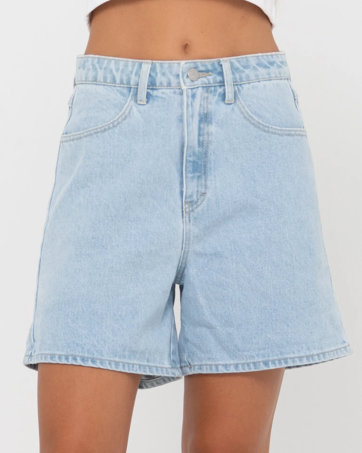 Pantalon Corto De Mezclilla De Talle Alto Chipre>Rusty Shop