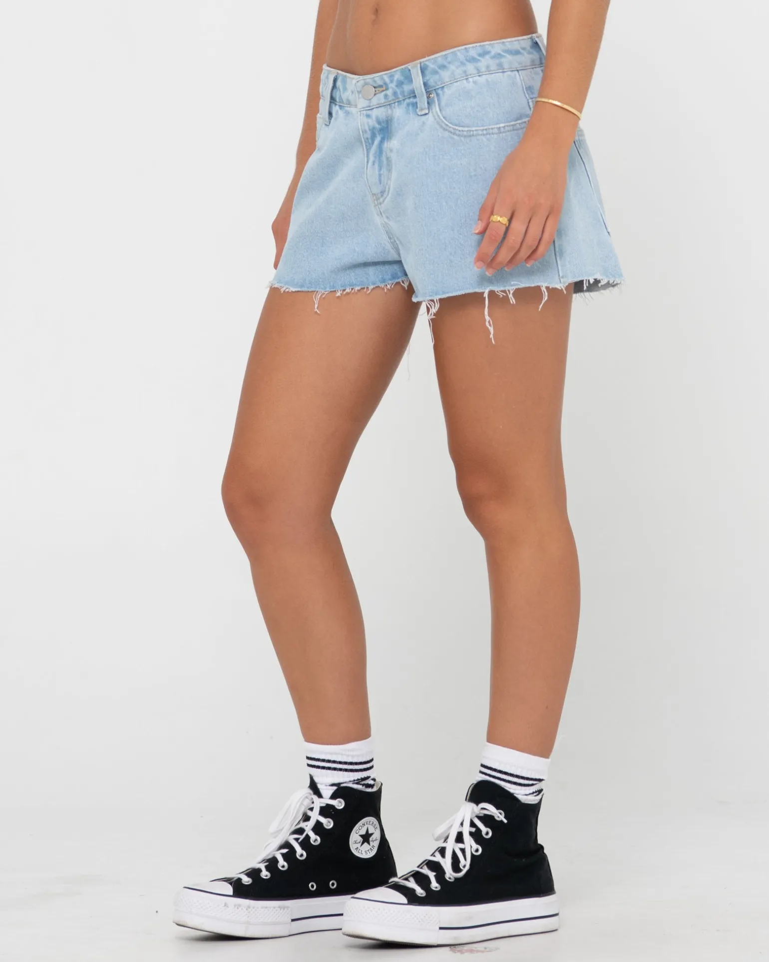 Pantalon Corto De Mezclilla Deshilachado De Talle Bajo Malta>Rusty Best