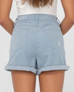 Pantalon Corto De Pana De Talle Alto The Secret><noscript><img width=