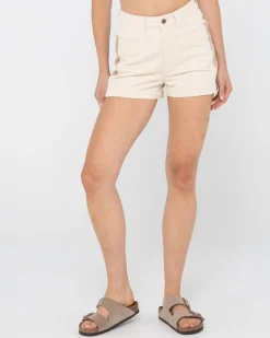 Pantalon Corto De Pana De Talle Alto Olivia>Rusty Outlet