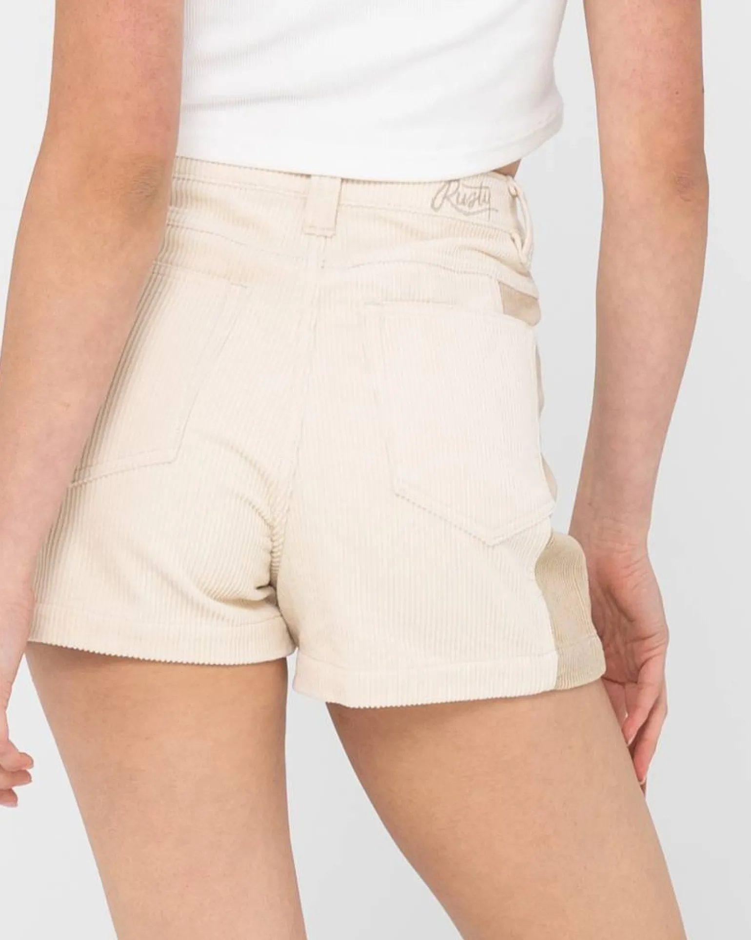 Pantalon Corto De Pana De Talle Alto Olivia>Rusty Outlet