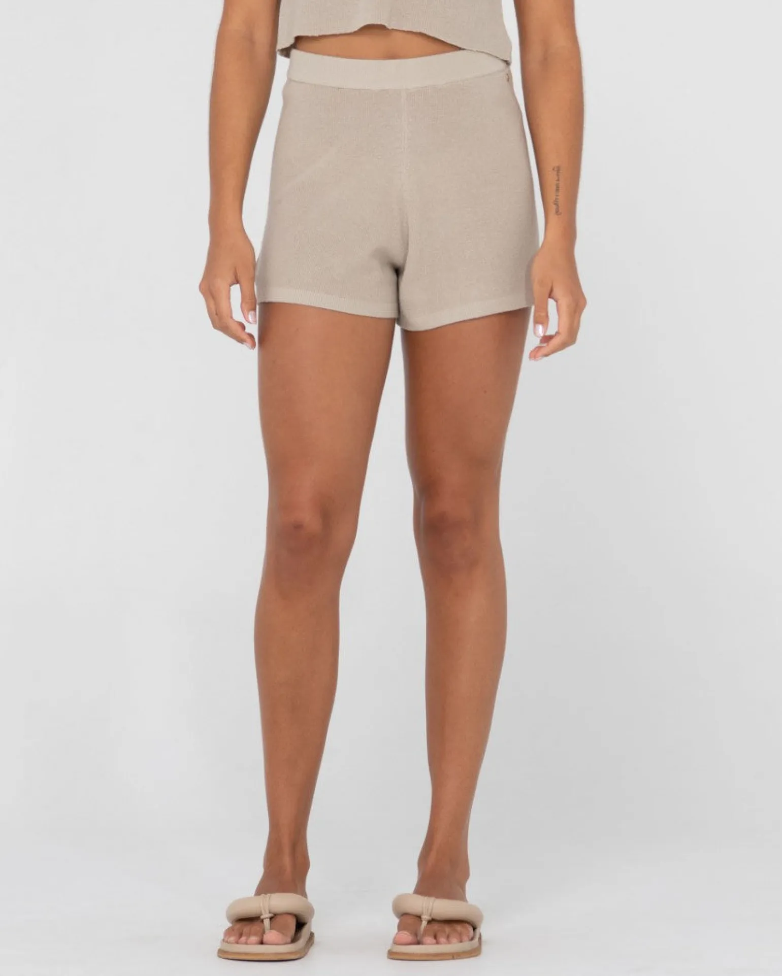 Pantalon Corto De Punto De Talle Alto Ophelia>Rusty New