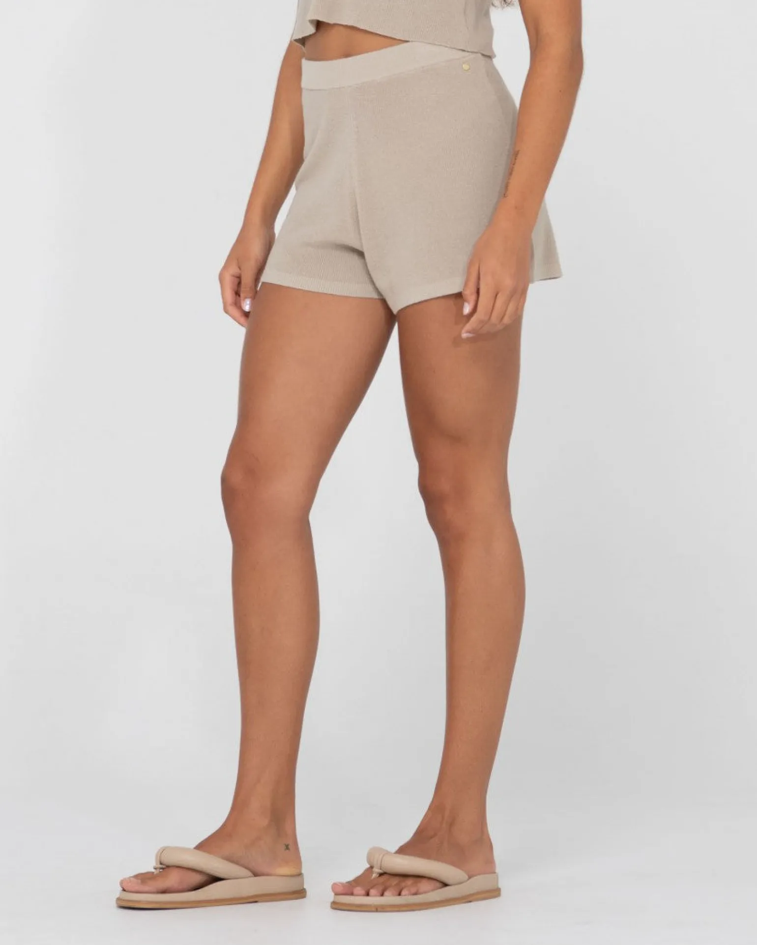 Pantalon Corto De Punto De Talle Alto Ophelia>Rusty New