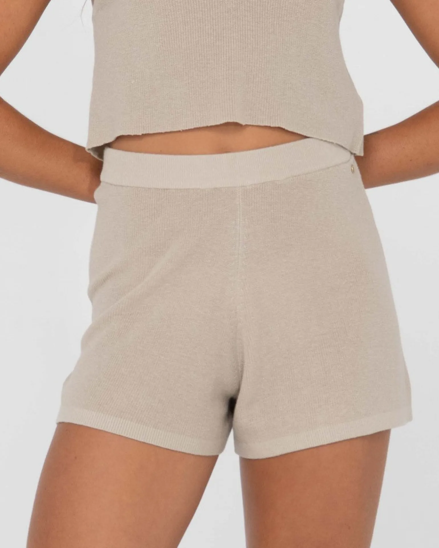 Pantalon Corto De Punto De Talle Alto Ophelia>Rusty New