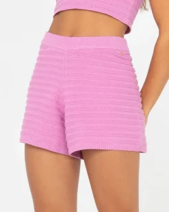 Pantalon Corto De Punto Elba De Talle Alto><noscript><img width=