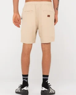 Pantalon Corto Elastico De Lino Overtone Para Nino>Rusty Cheap