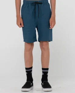 Pantalon Corto Elastico De Lino Overtone Para Nino>Rusty Outlet
