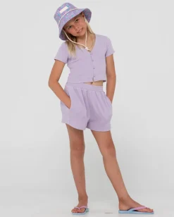 Pantalon Corto Harlo Con Cintura Elástica Para Ninas><noscript><img width=