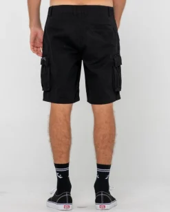 Pantalon Corto Tipo Cargo Con Lavado Vintage Safari>Rusty Fashion