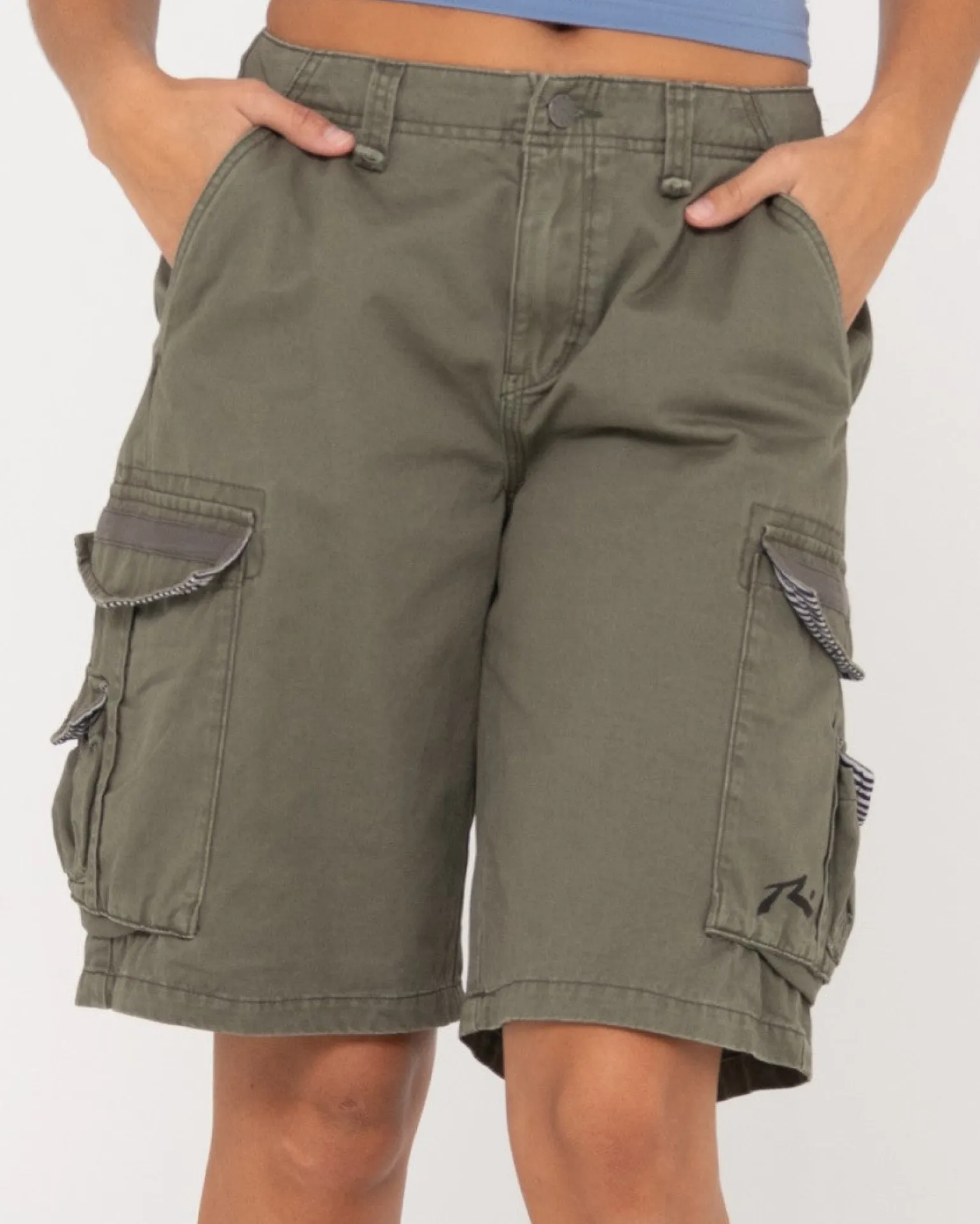 Pantalon Corto Tipo Cargo De Corte Holgado Y Talle Bajo Para Nina Tank Girl>Rusty Outlet