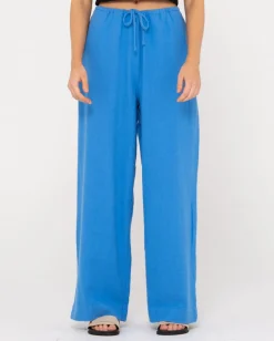 Pantalon De Lino De Corte Relajado Y Talle Alto Carolina>Rusty Online