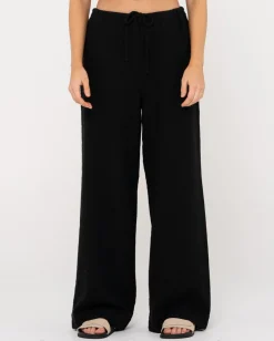 Pantalon De Lino De Corte Relajado Y Talle Alto Carolina>Rusty Clearance