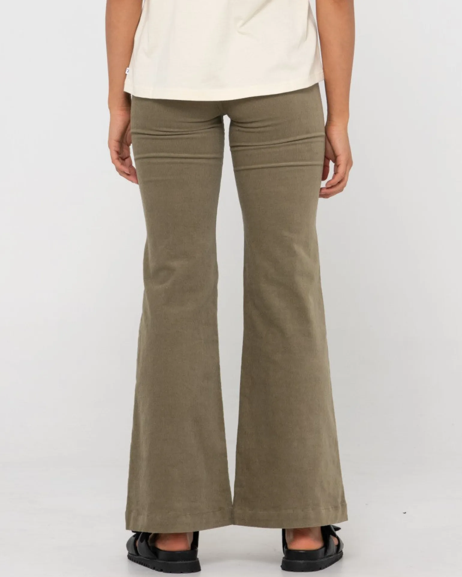 Pantalon De Pana Acampanado De Talle Alto>Rusty Hot