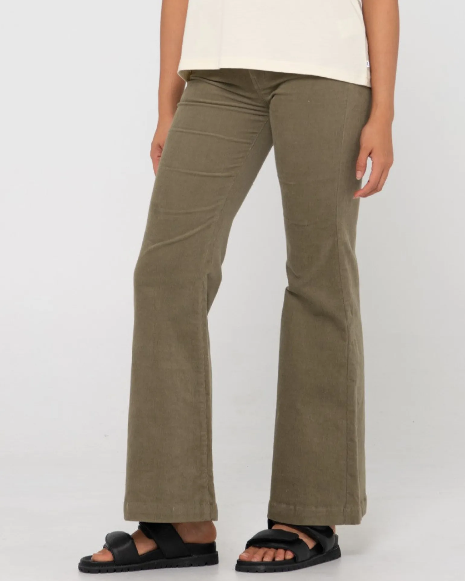 Pantalon De Pana Acampanado De Talle Alto>Rusty Hot