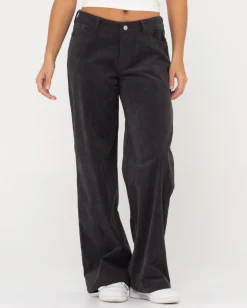 Pantalon De Pana Con Pernera Ancha Y Tiro Bajo The Secret>Rusty Cheap