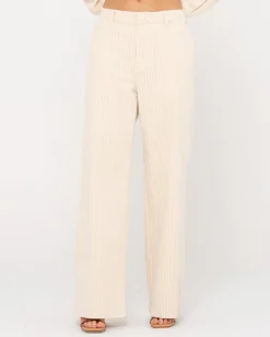 Pantalon De Pana Con Pernera Ancha Y Talle Alto Amanda>Rusty Online