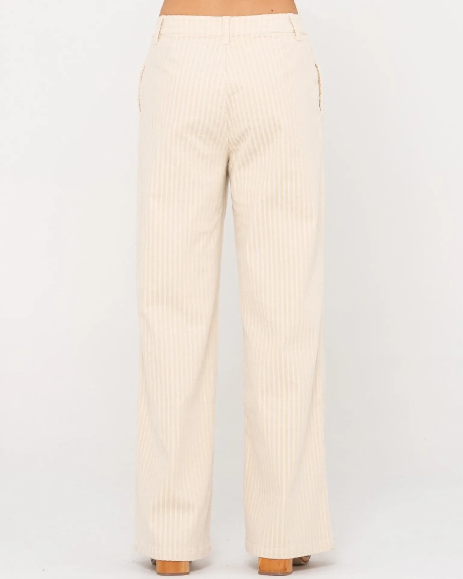 Pantalon De Pana Con Pernera Ancha Y Talle Alto Amanda>Rusty Online
