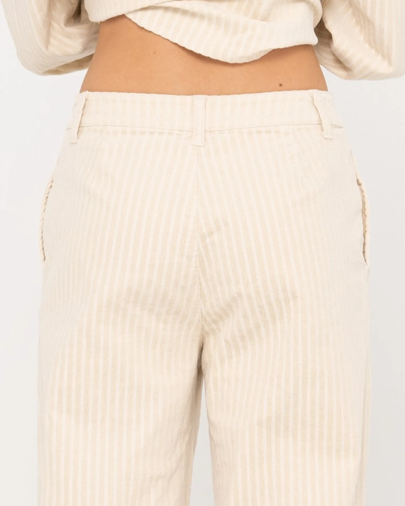 Pantalon De Pana Con Pernera Ancha Y Talle Alto Amanda>Rusty Online