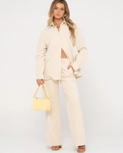 Pantalon De Pana Con Pernera Ancha Y Talle Alto Amanda><noscript><img width=