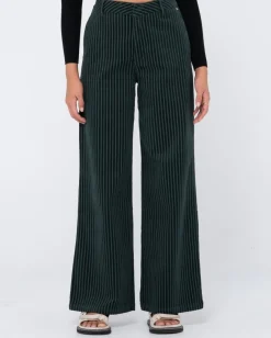 Pantalon De Pana Con Pernera Ancha Y Talle Alto Amanda>Rusty Best Sale