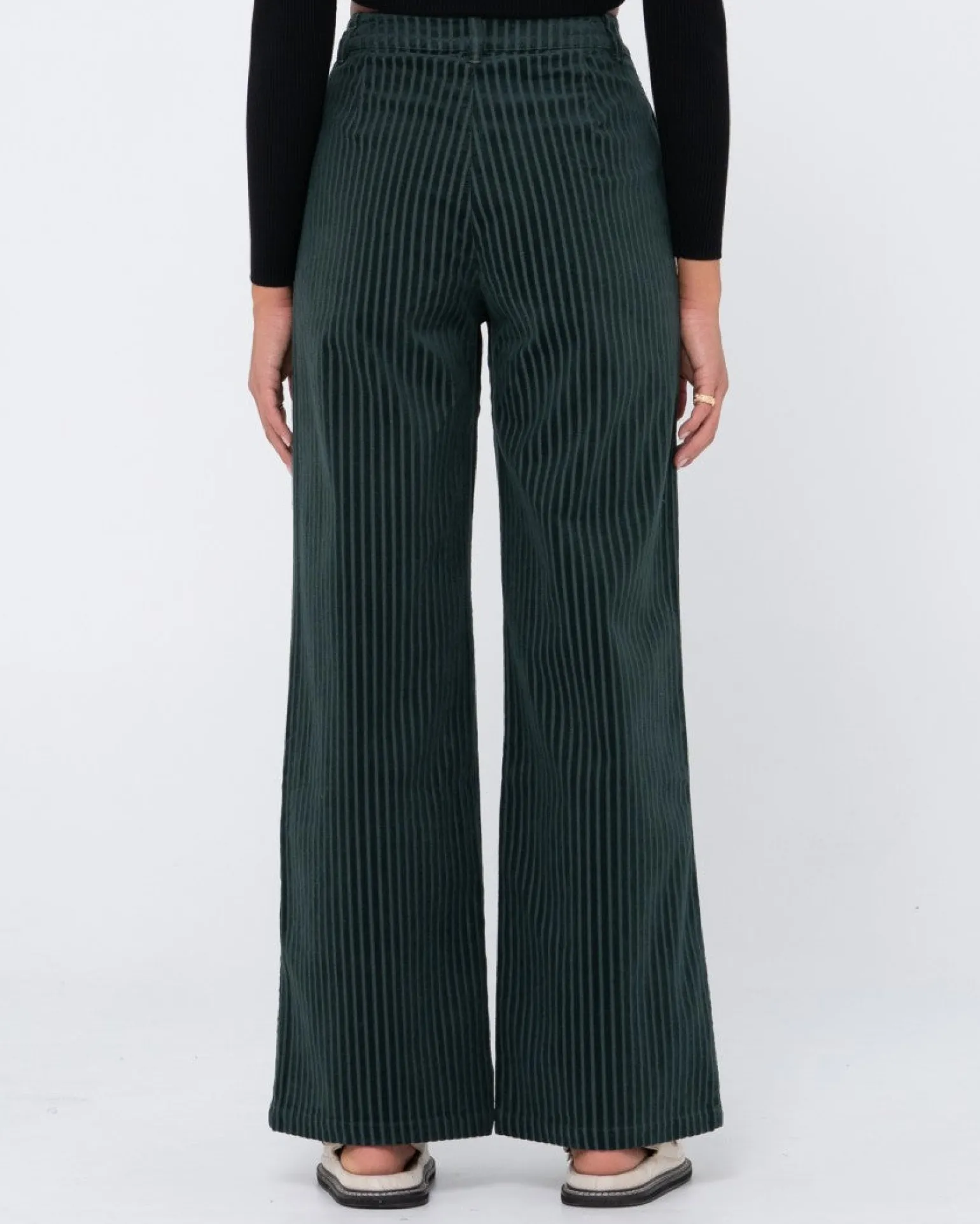 Pantalon De Pana Con Pernera Ancha Y Talle Alto Amanda>Rusty Best Sale