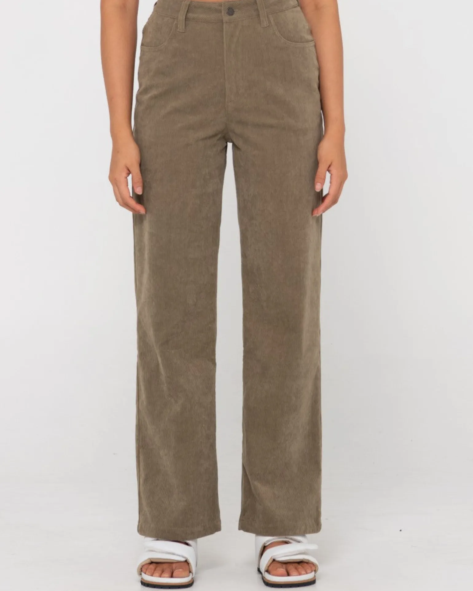 Pantalon De Pana De Talle Alto The Secret>Rusty New