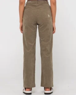 Pantalon De Pana De Talle Alto The Secret>Rusty New