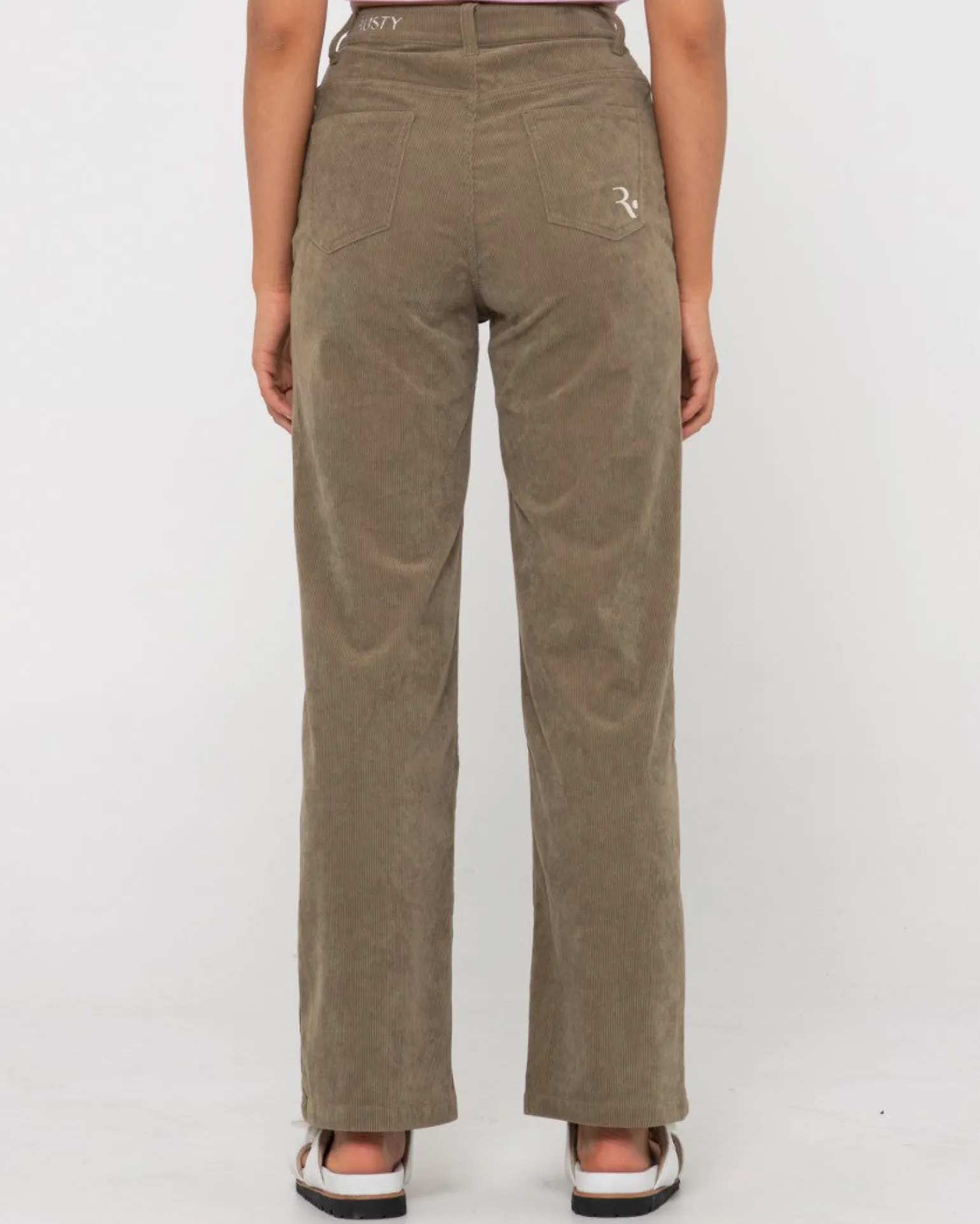 Pantalon De Pana De Talle Alto The Secret>Rusty New