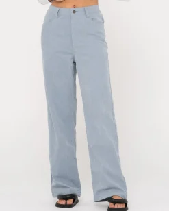 Pantalon De Pana De Talle Alto The Secret>Rusty New